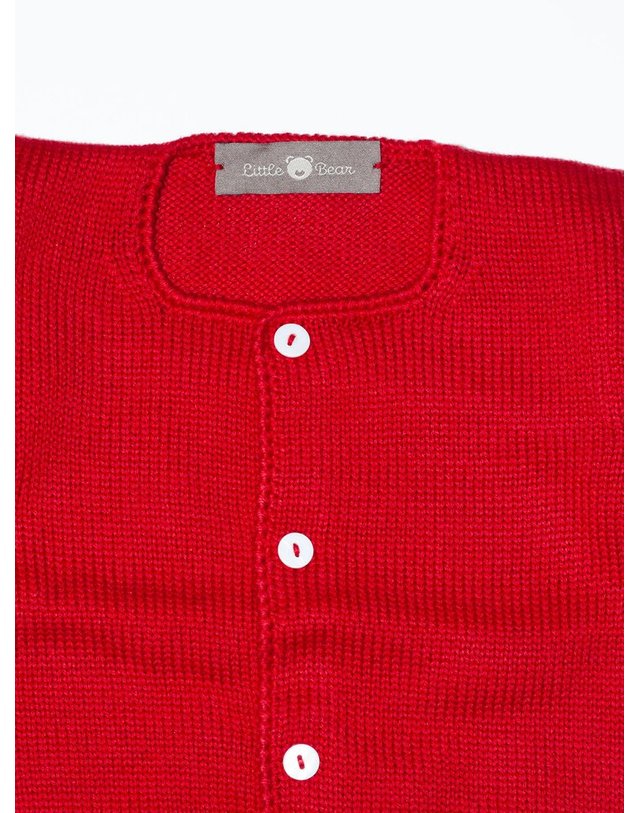 리틀베어 [해외직구] 리틀베어 레드 NEWBORN 가디건 MADE 오브 퓨어 버진 울 (KIDS 상품) 4003ROSSO B0302263225 착용컷