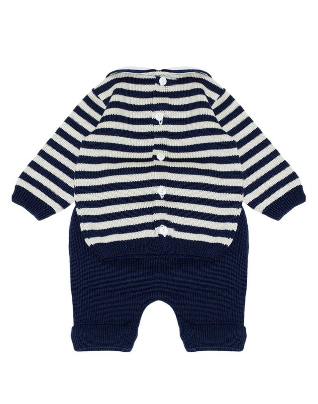 리틀베어 [해외직구] 리틀베어 투피스 NEWBORN OUTFIT 퓨어 버진 울 (KIDS 상품) 4114BLUBURRO B0302263203 착용컷