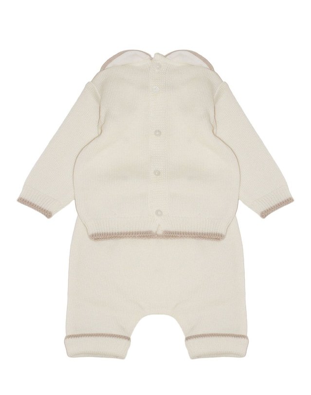 리틀베어 [해외직구] 리틀베어 투피스 NEWBORN OUTFIT MADE 오브 퓨어 버진 울 (KIDS 상품) 4109LATTEBURRO B0302263206 착용컷