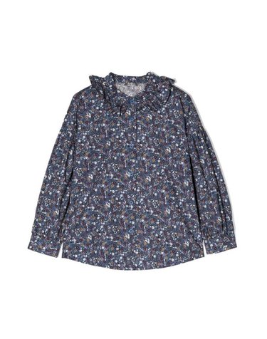 [해외직구] 22 F/W 일구포 ML 셔츠 플라워 & RUFFLE 카라 (KIDS 상품) A22CL211C4089K_472 B0040192373