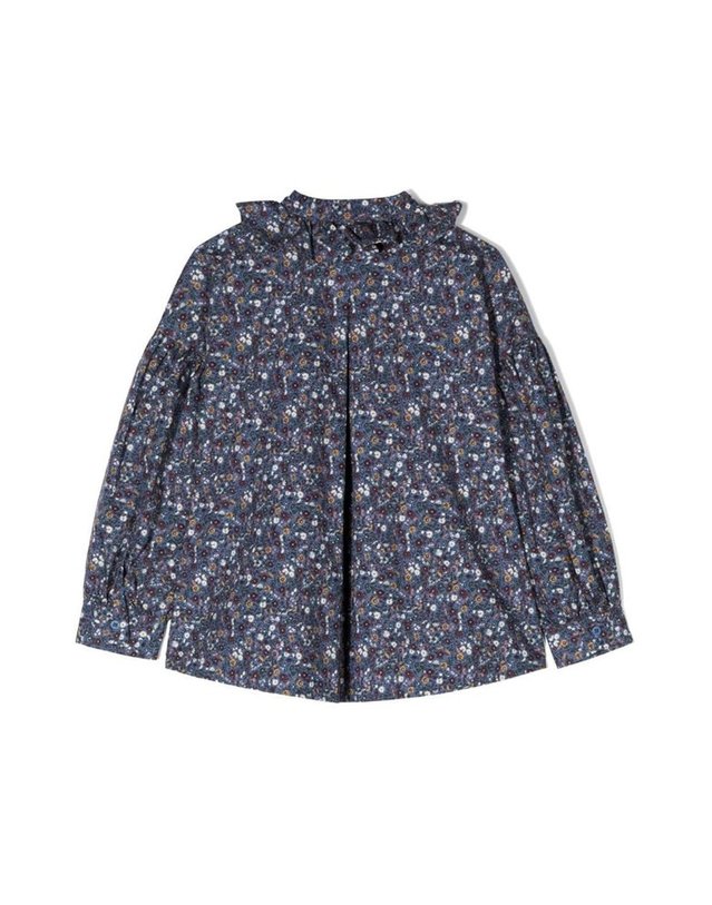 일구포 [해외직구] 22 F/W 일구포 ML 셔츠 플라워 & RUFFLE 카라 (KIDS 상품) A22CL211C4089K_472 B0040192373 착용컷