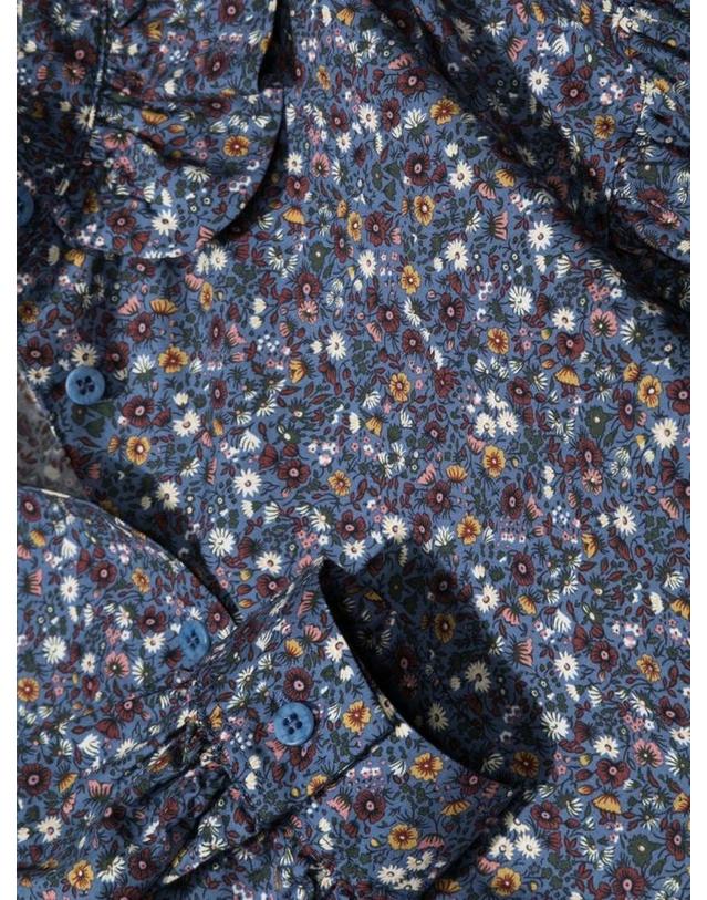 일구포 [해외직구] 22 F/W 일구포 ML 셔츠 플라워 & RUFFLE 카라 (KIDS 상품) A22CL211C4089K_472 B0040192373 착용컷
