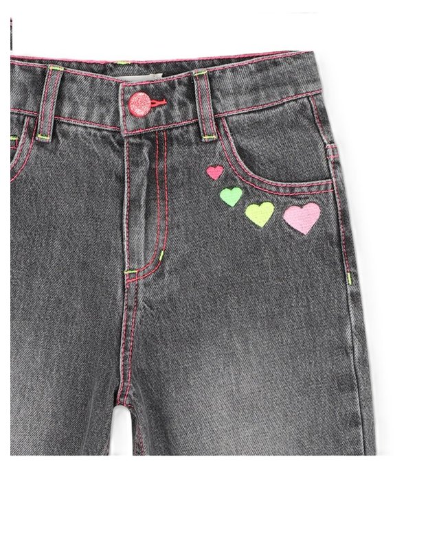 빌리블러쉬 [해외직구] 빌리블러쉬 그레이 데님 트라우저 (KIDS 상품) U22413Z20 B0302334118 착용컷