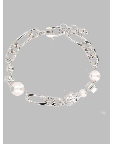 [해외직구] 26 F/W 알렉산더 맥퀸 BRACCIALE A CATENA 콘 PERLE E TESCHI 836792_J16PA1906 B0042322414