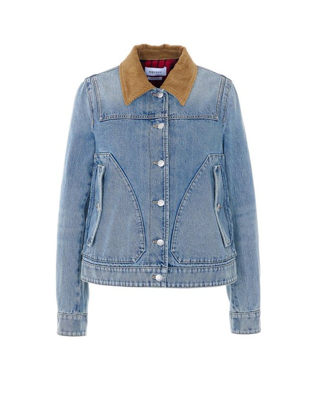알렉산더맥퀸 [해외직구] 26 S/S 알렉산더 맥퀸 박시 데님 자켓 852182/QMAD04383 B0011915295 착용컷