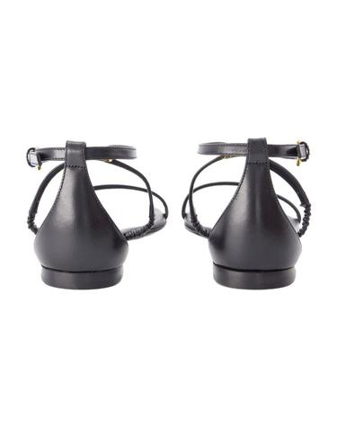 [해외직구] 24 S/S 알렉산더 맥퀸 하니스 샌들 ALEXANDER MCQUEEN 레더 블랙골드 787159WIEX91088 B0731457449