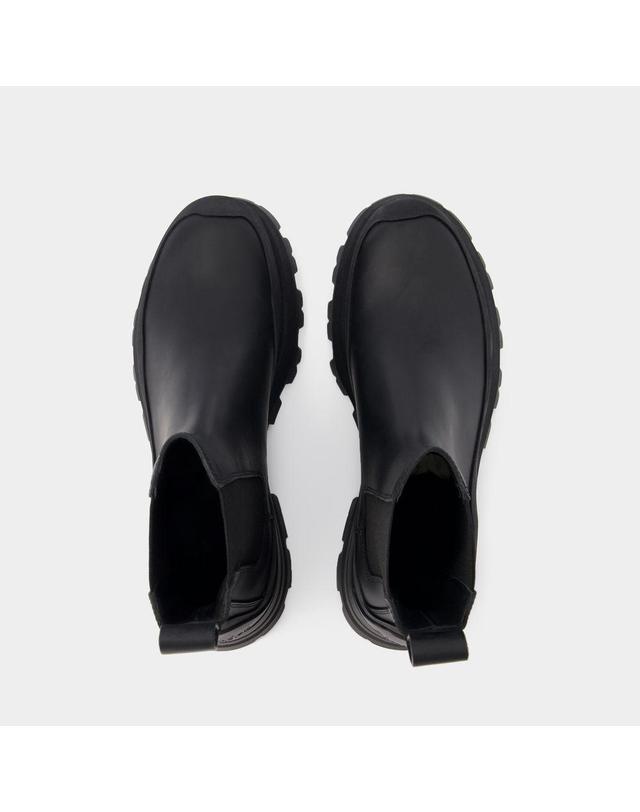 알렉산더맥퀸 [해외직구] 24 S/S 알렉산더 맥퀸 WANDER 앵클 부츠 ALEXANDER MCQUEEN 카프스킨 블랙 777807WIEQ31000 B0731457437 착용컷