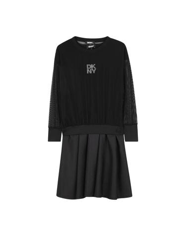 [해외직구] 25 F/W DKNY 2IN1 드레스 WITH 로고 (KIDS 상품) D62396K_09B B0041775178