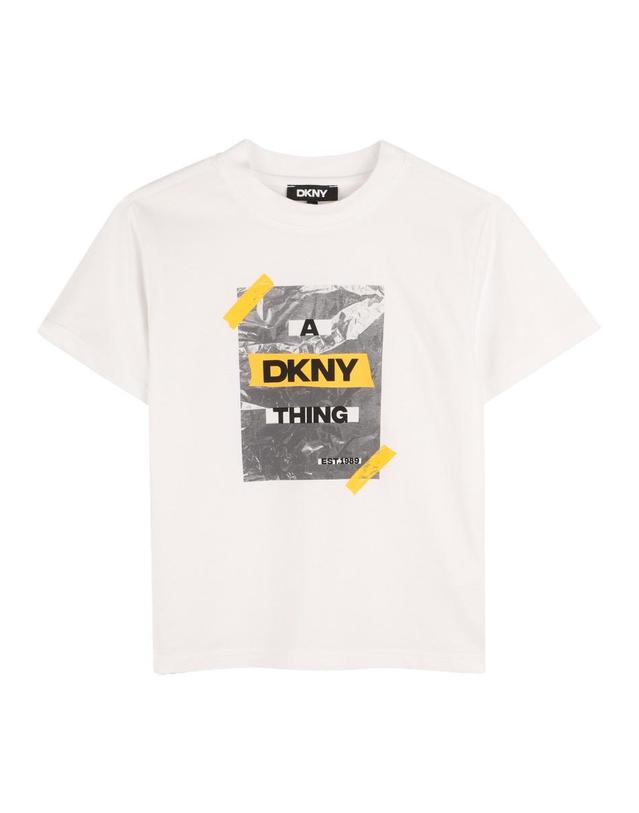 디케이앤와이 [해외직구] 25 F/W DKNY 티셔츠 WITH 로고 (KIDS 상품) D62463K_10P B0041775176 착용컷