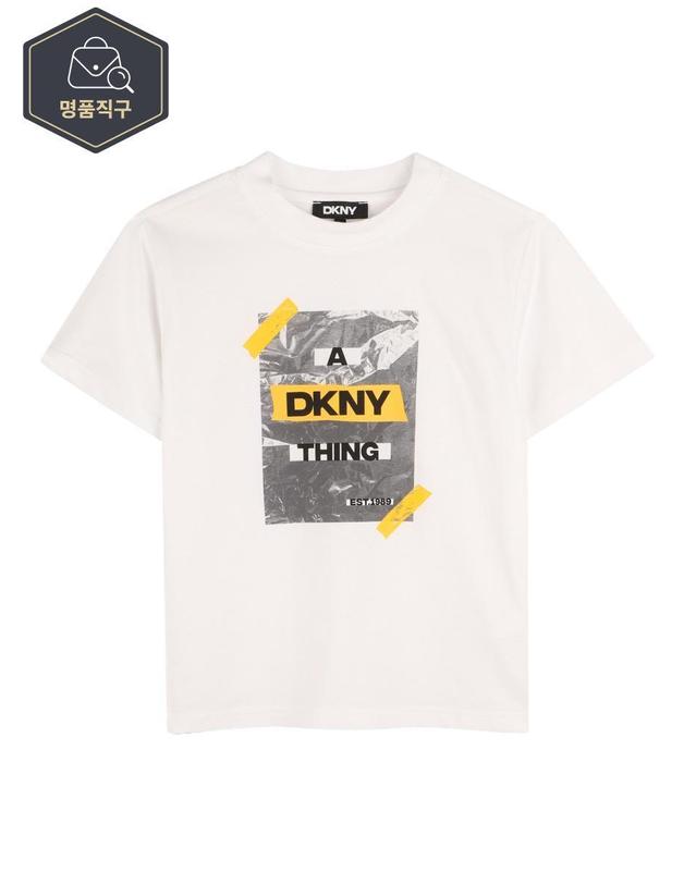 디케이앤와이 [해외직구] 25 F/W DKNY 티셔츠 WITH 로고 (KIDS 상품) D62463K_10P B0041775176 착용컷