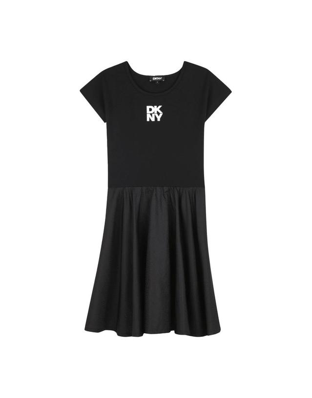 디케이앤와이 [해외직구] 25 F/W DKNY 2IN1 드레스 WITH 로고 (KIDS 상품) D62396K_09B B0041775178 착용컷