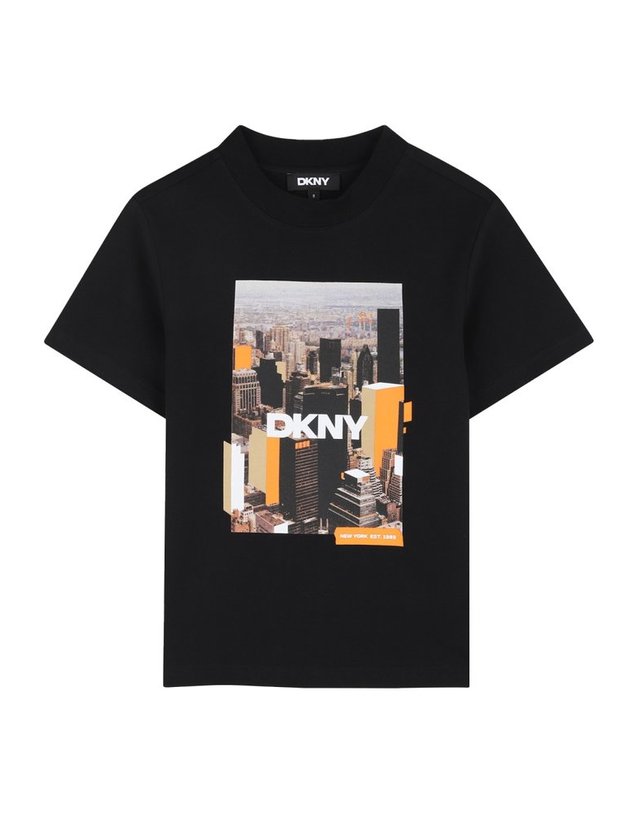 디케이앤와이 [해외직구] 26 S/S DKNY 티셔츠 콘 STAMPA 뉴 욕 (KIDS 상품) D62536K_09B B0042022894 착용컷
