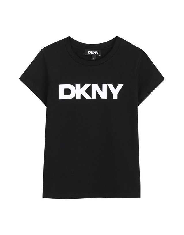 디케이앤와이 [해외직구] 26 S/S DKNY 티셔츠 콘 STAMPA 로고 (KIDS 상품) D62617K_09B B0042022893 착용컷