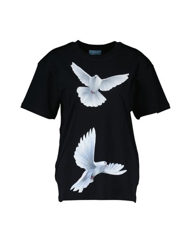 [해외직구] 26 S/S 32파라디 FREEDOM DOVES 3D 티셔츠 3PARADIS 코튼 블랙 T-001-CO-M B0731937462