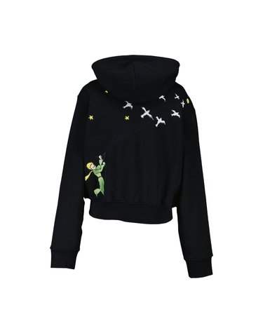 [해외직구] 26 S/S 32파라디 후드 3PARADIS X 쁘띠 프린스 코튼 블랙 T-015-48 B0731943400