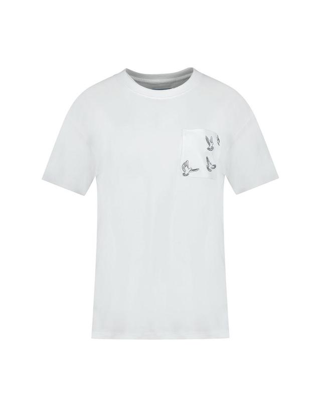 32 파라다이스 [해외직구] 26 S/S 32파라디 DOVES 포켓 티셔츠 3PARADIS 코튼 화이트 T-040-56 B0731905059 착용컷
