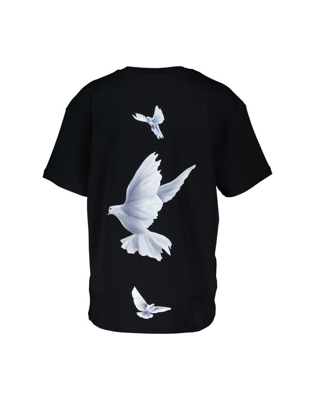 32 파라다이스 [해외직구] 26 S/S 32파라디 FREEDOM DOVES 3D 티셔츠 3PARADIS 코튼 블랙 T-001-CO-M B0731937462 착용컷