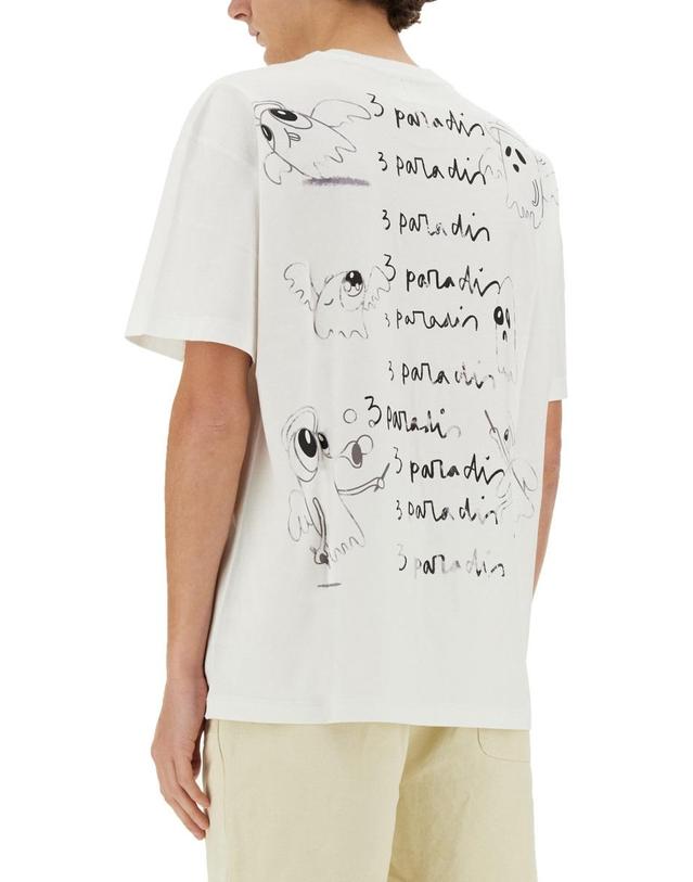 32 파라다이스 [해외직구] 24 S/S 32파라디 3PARADIS X 에드가 PLANS 티셔츠 SS2487_WHITE B0041274242 착용컷