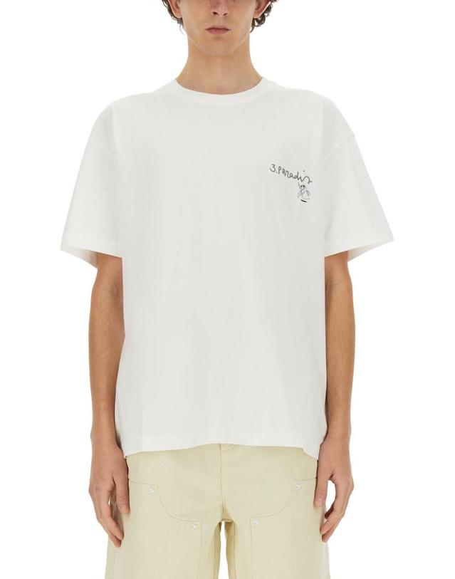 32 파라다이스 [해외직구] 24 S/S 32파라디 3PARADIS X 에드가 PLANS 티셔츠 SS2487_WHITE B0041274242 착용컷