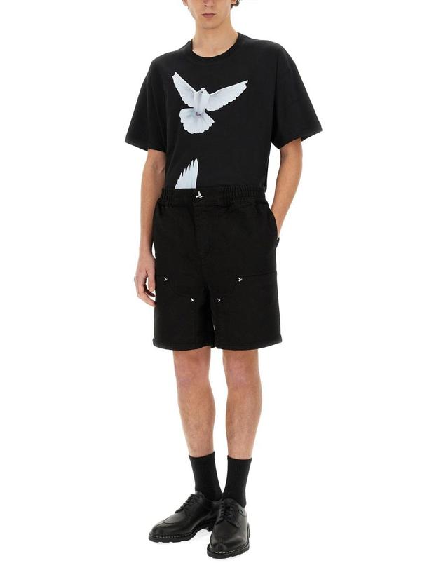 32 파라다이스 [해외직구] 24 S/S 32파라디 쇼츠 인 트윌 SS24207_BLACK B0041275448 착용컷