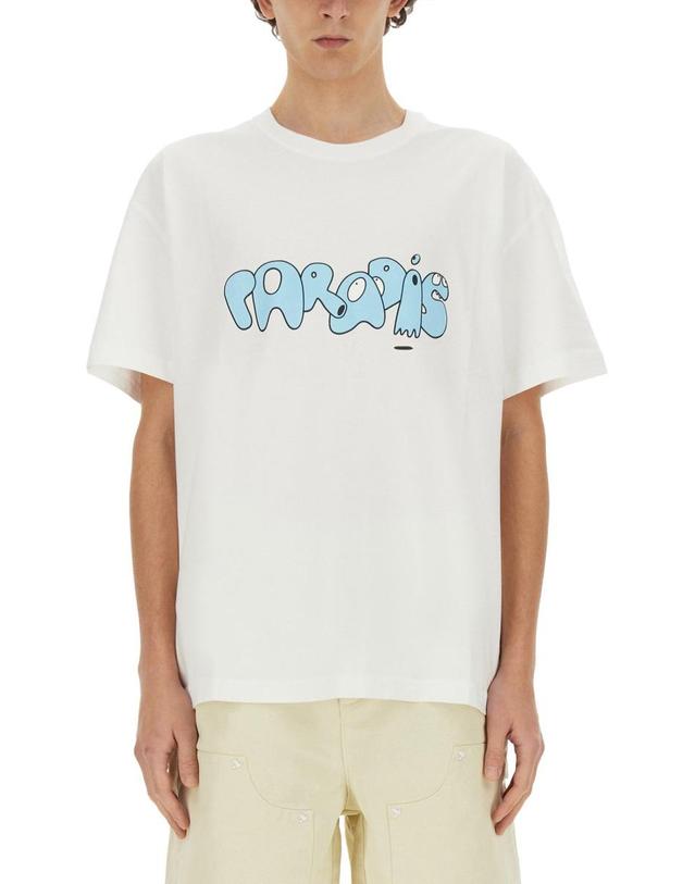 32 파라다이스 [해외직구] 24 S/S 32파라디 3PARADIS X 에드가 PLANS 티셔츠 SS2491_WHITE B0041278649 착용컷