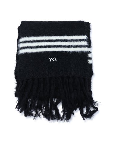 [해외직구] Y3 와이쓰리 블랙 & CORE 화이트 스카프 KS8164BLACK WHITE B0482334153