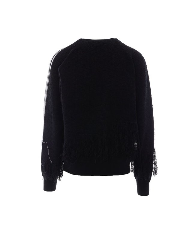 와이쓰리 [해외직구] 26 F/W Y3 와이쓰리 Y-3 3STRIPES FRINGY 니트 스웨터 KR1124/BLACK B0012326035 착용컷