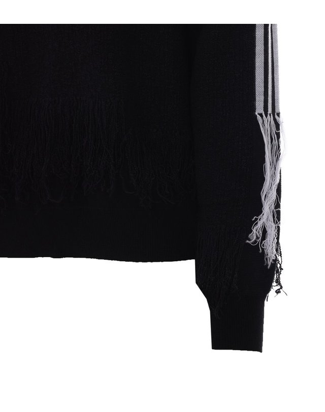 와이쓰리 [해외직구] 26 F/W Y3 와이쓰리 Y-3 3STRIPES FRINGY 니트 스웨터 KR1124/BLACK B0012326035 착용컷