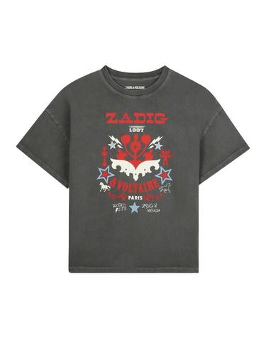 [해외직구] 25 F/W 쟈딕 앤 볼테르 티셔츠 WITH 로고 (KIDS 상품) X60462K_09B B0041775196