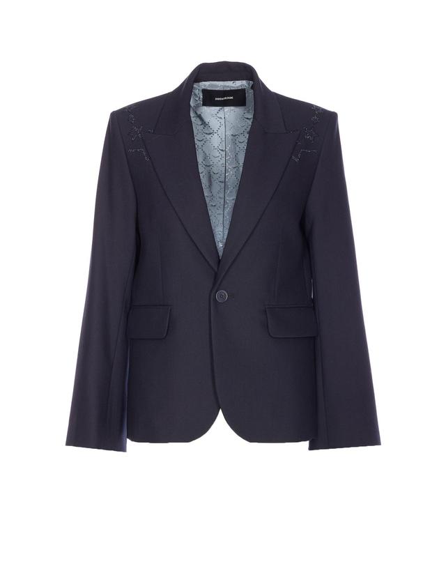 쟈딕앤볼테르 [해외직구] 26 S/S 쟈딕 앤 볼테르 VAVY 스트라스 자켓 WWBL01960/404 B0011861331 착용컷