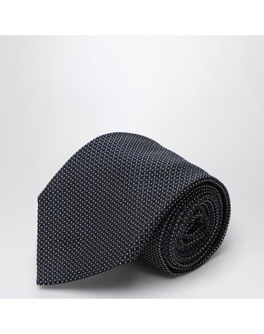 [해외직구] 24 F/W 데스틴 블루 폴카 도트 실크 타이 CR7TF53SI-02 B0051852629
