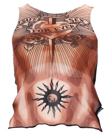 [해외직구] 26 S/S 장 폴 고티에 SAFE SEX TATOO 프린트 탑 TO457_M026P636000 B0041930019