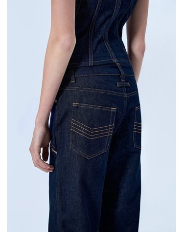 [해외직구] 26 S/S 장 폴 고티에 컷 아웃 와이드 레그 진 26/01-W-TR046-D024-55 B0112028957
