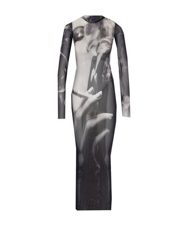 [해외직구] 26 F/W 장 폴 고티에 더 스모킹 WOMEN 프린트 롱 드레스 DR191/M031P000201 B0012334042