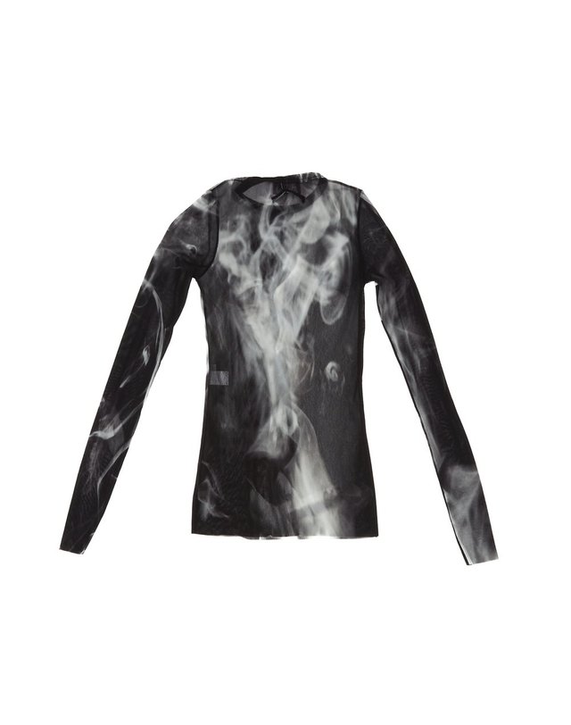 장폴고티에 [해외직구] 26 F/W 장 폴 고티에 메쉬 롱 슬리브 탑 프린트 스모킹 WOMEN WTO557M031P/000201 B0742290918 착용컷