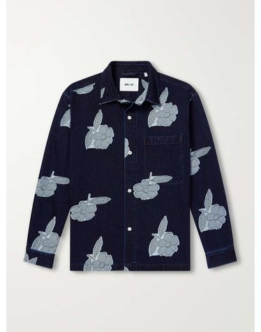 [해외직구] 앤앤07 ADWIN 50018 FIL COUPEJACQUARD 데님 셔츠 2630001203 B0082328566