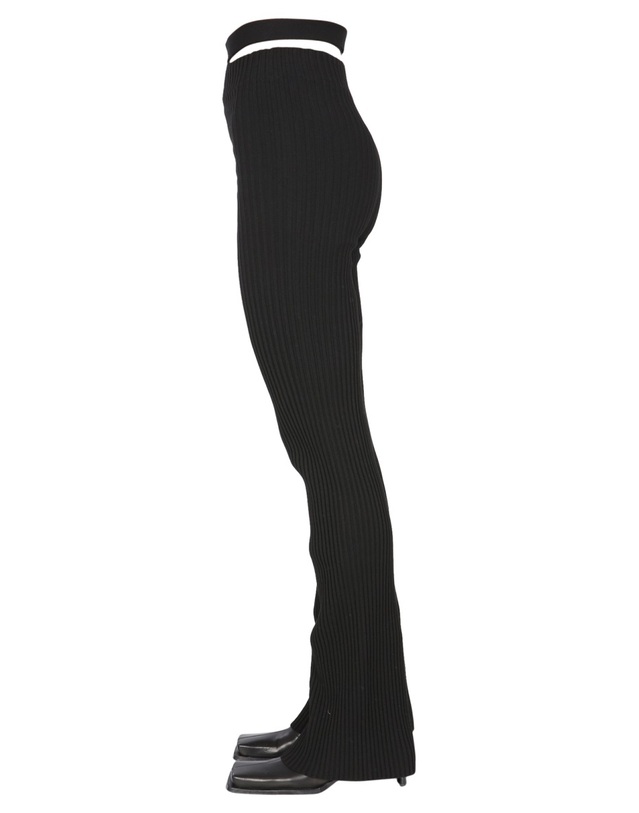 안드레아다모 [해외직구] 21 F/W 안드레아다모 리브드 트라우저 WITH 컷 아웃 벨트 ADFW21PA04031473_0473 B0040172574 착용컷