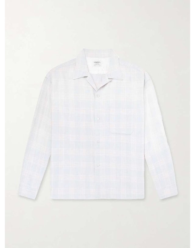 세인트 마이클 [해외직구] 세인트 마이클 CONVERTIBLECOLLAR 체크 플란넬 셔츠 SM-MK8-0000-046 B0082125615 착용컷
