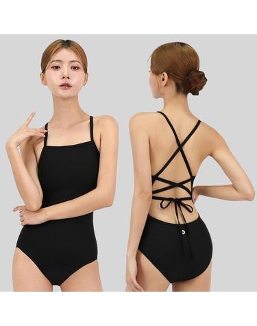 스피카 여성 리본백 스윔웨어 SPA105 블랙