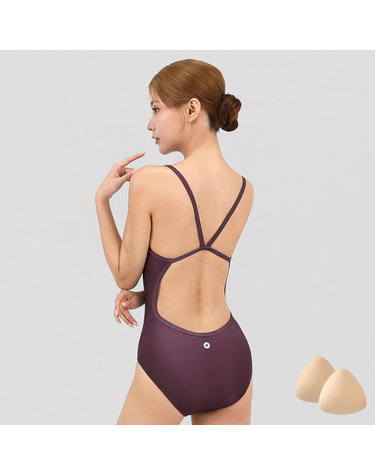 스피카 여성 스트랩 스윔웨어 SPA101 버건디+실리콘브라캡 세트