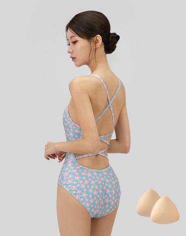 스피카 여성 더블엑스백 스윔웨어 SPA106+실리콘브라캡 세트