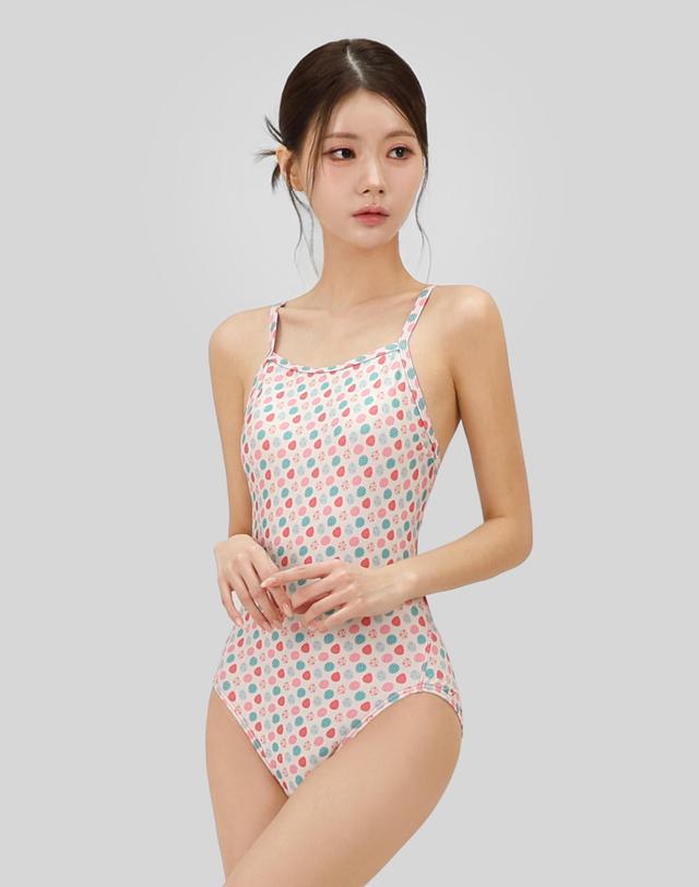 스피카 스피카 여성 스트랩 스윔웨어 SPA108+실리콘브라캡 세트 착용컷
