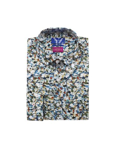 [갤러리아] 예작26년S/S(슬림핏)리버티  페인트프린트 긴팔셔츠 YJFSUA575BL