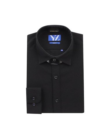 [갤러리아] 예작26년S/S(슬림핏)폴리 솔리드 린넨라이크 여름 긴팔셔츠 YJFSUA572BK