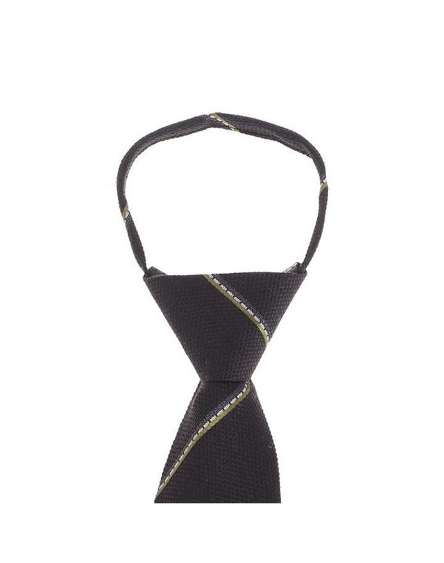 예작셔츠_ [갤러리아] 예작 26년S/S 면접용 사선 7.5CM 자동타이 YJFSF3928GY 착용컷