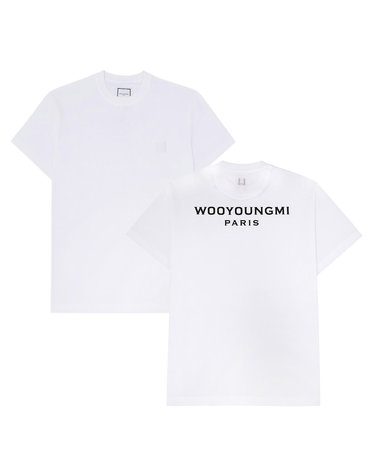 우영미 백로고 남성 반팔티셔츠 W261TS07701W