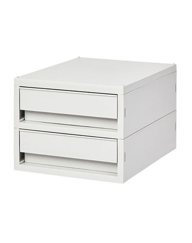 뉴트로소품함 중형2단_소품 수납 정리함 리빙박스[W73A1BA]