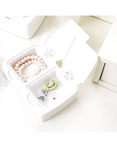 악세사리보관함 뚜껑 먼지차단 2구 소품정리함[WF85AEE]