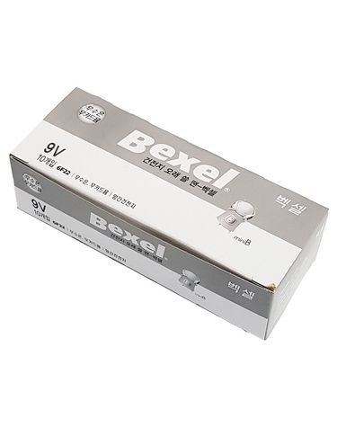 벡셀 9V 망간건전지 x1박스(10개) 배터리 사각건전지[WF9321D]