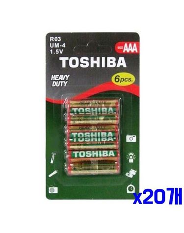 실용적인 TOSHIBA AAA건전지 6P x20개[WF7DA4B]